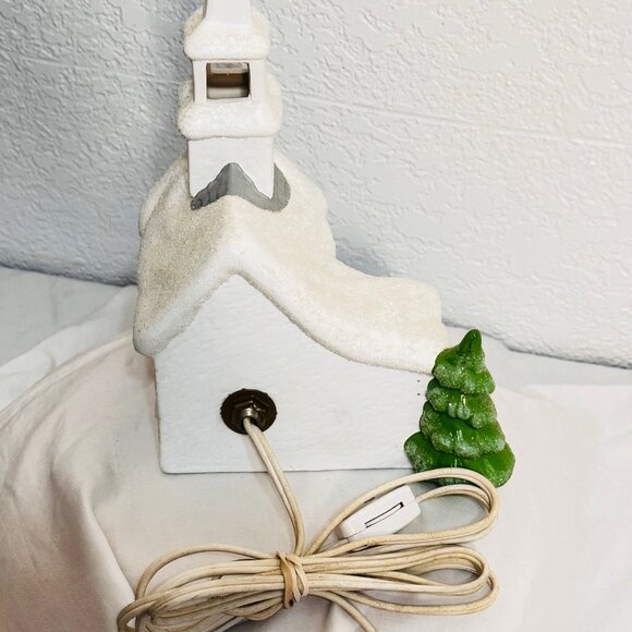 Vintage Lighted Snowy Church - Picture 7 of 12